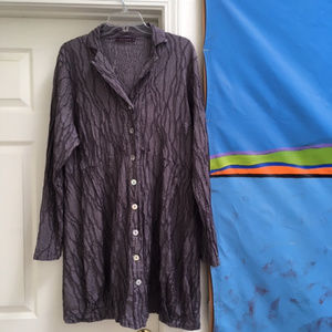 Cut-Loose lavender crinkle jacquard dress / tunic